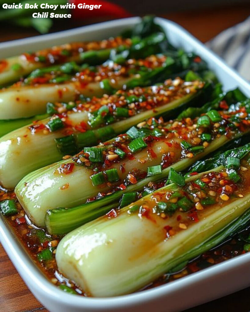 Anti-Inflammatory Quick Bok Choy with Ginger Chili SaucecRecipe