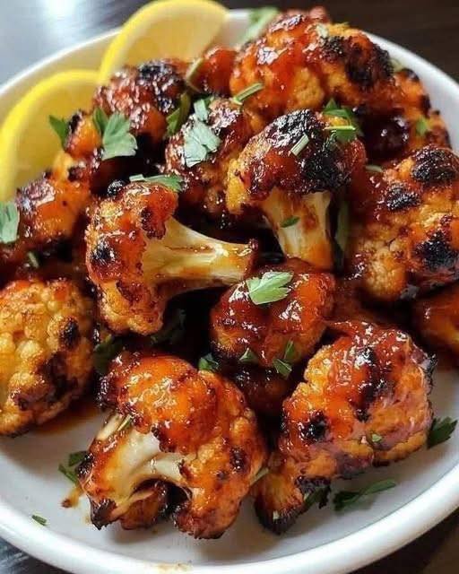 Sticky BBQ Cauliflower Bites