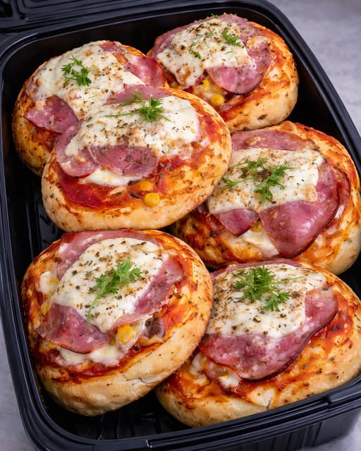 Mini Salami Mozzarella Pizzas