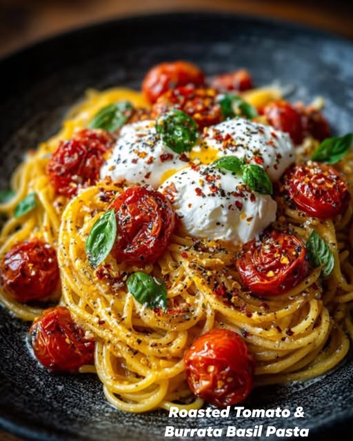 Roasted Tomato & Burrata Basil Pasta